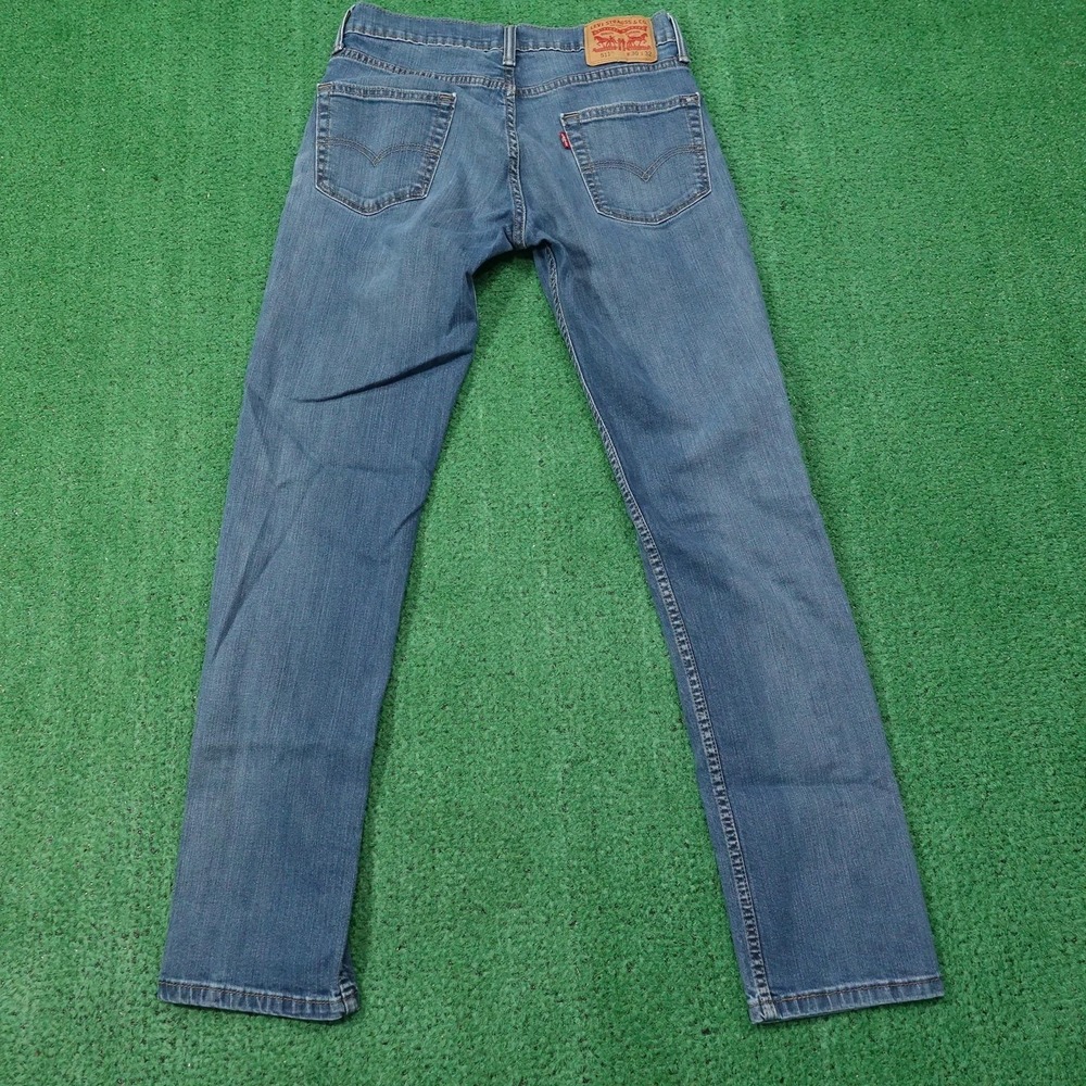 Levis 511 Jeans Mens 30x32 Blue Light Wash Slim Fit Denim Pants Zip Fly - Picture 6 of 12